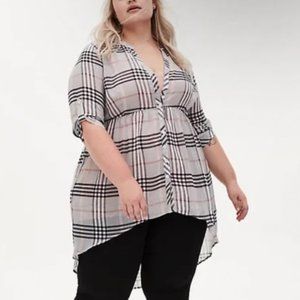 Torrid Chiffon Hi-Low Tunic Top